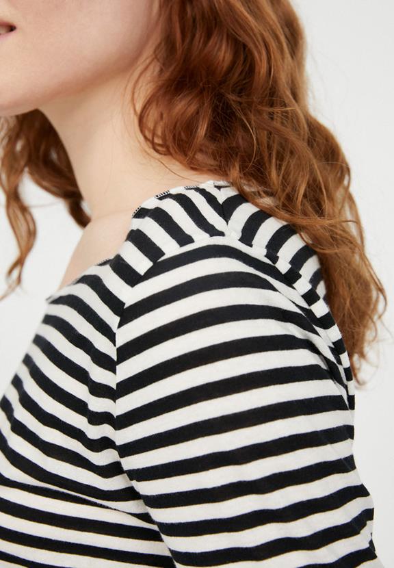 T-Shirt Evaa - Stripes Black White 5