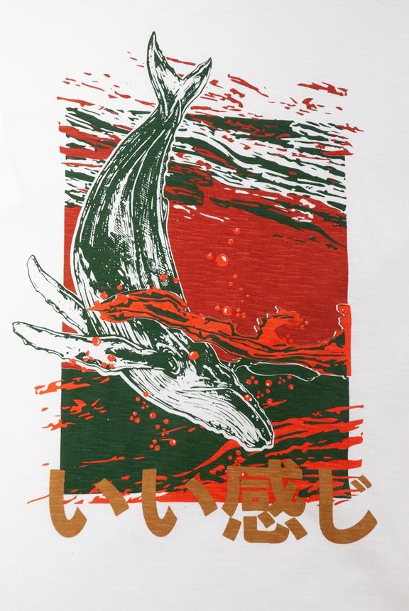 T-Shirt Longsleeve Whale Men's White 4