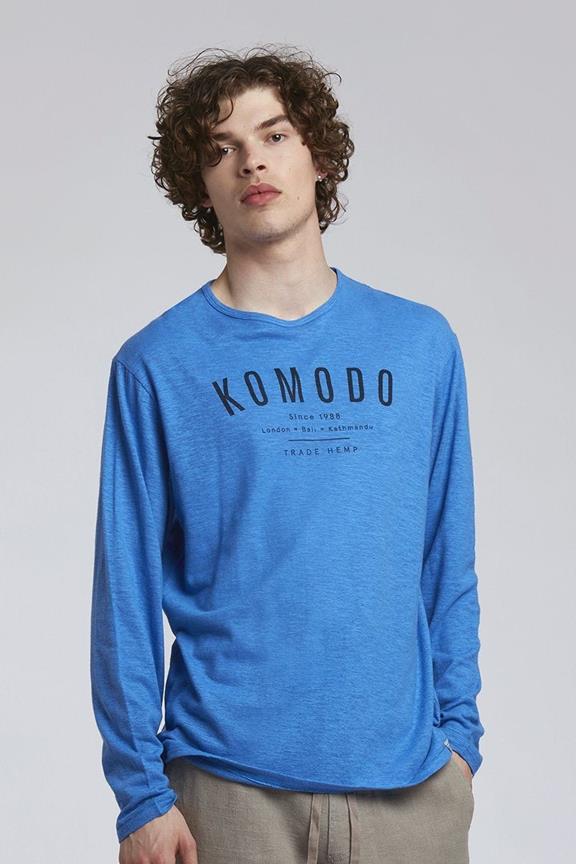 T-Shirt Longsleeve Hakon Hemp Cobalt Blue 1