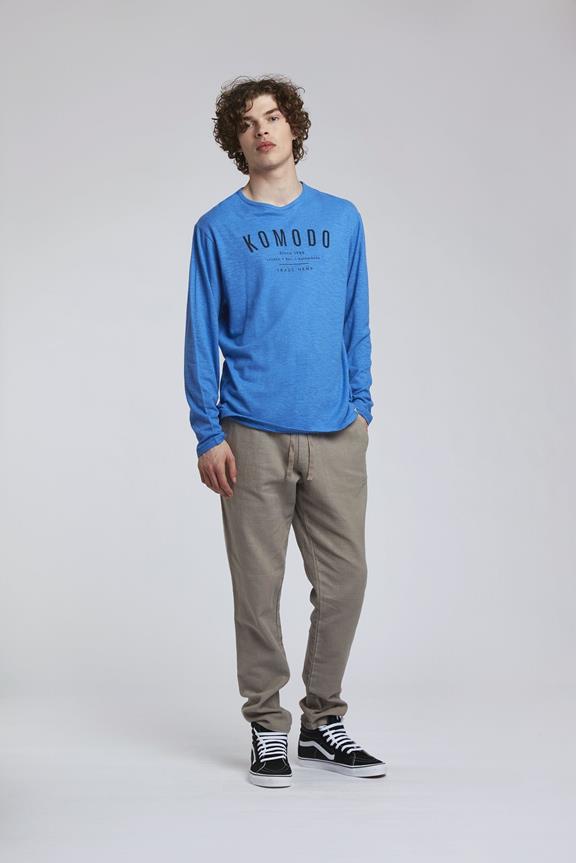T-Shirt Longsleeve Hakon Hemp Cobalt Blue 2