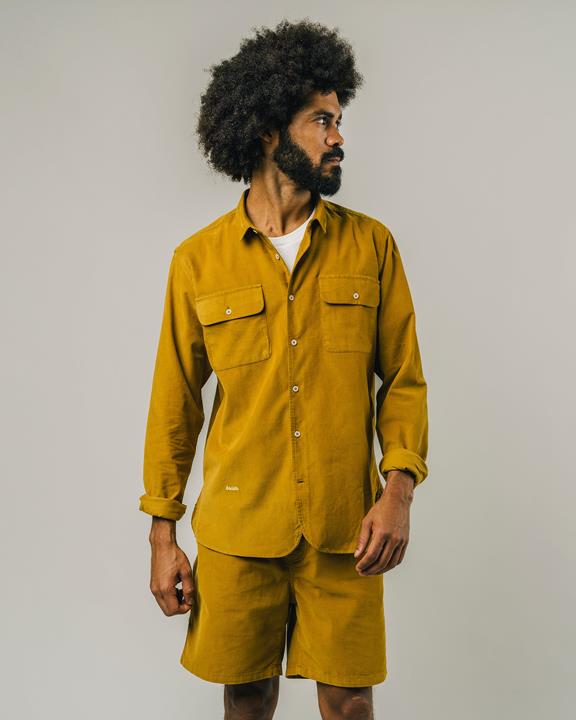 Shirt Lightweight Corduroy Dark Yellow 1