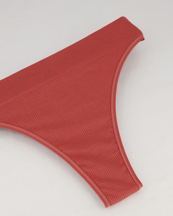 High Cut Thong Seamless Ribbed Ruby Rebel Faded Red 5