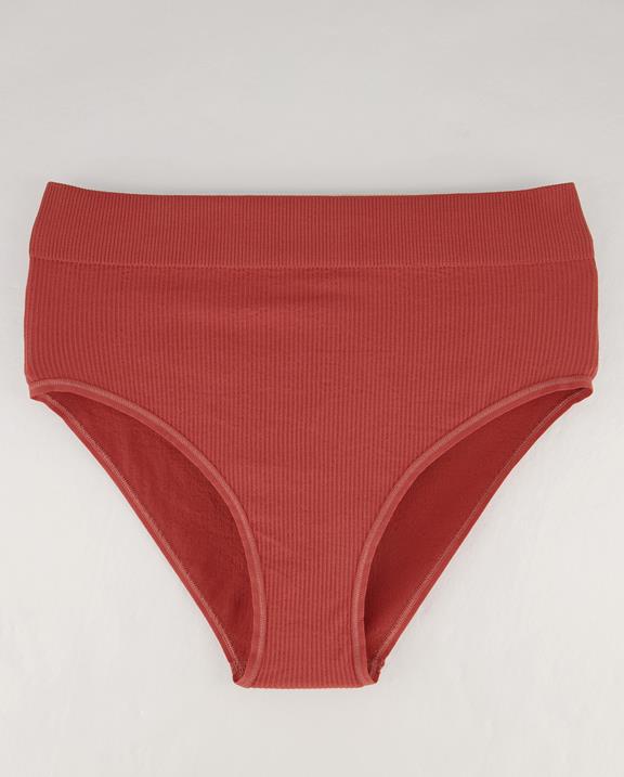 Slip High Cut Seamless Ribbed Ruby Rebel Faded Red 2