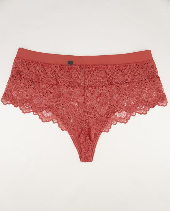 Lace Highwaist Thong Ruby Rebel Faded Red 8