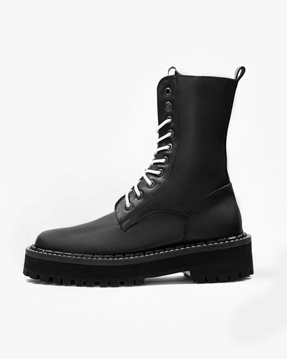 Lace-Up Boots Combat Workers Black 1