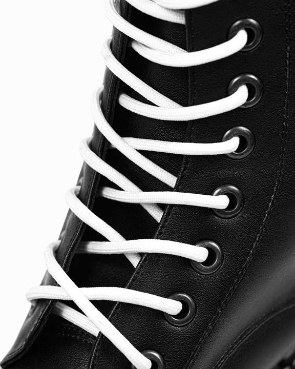 Lace-Up Boots Combat Workers Black 4