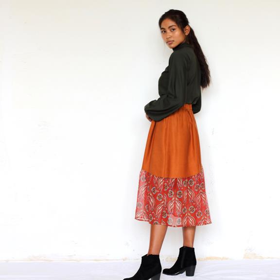 Skirt Manja Brown / Red 3