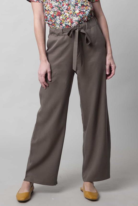 Trousers Flora Green Grey 2