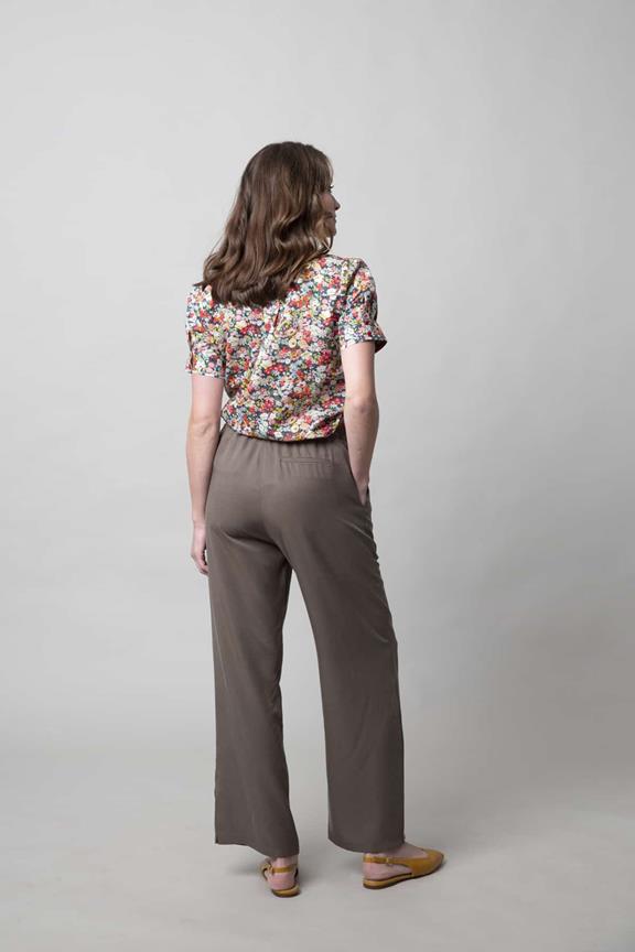 Trousers Flora Green Grey 4