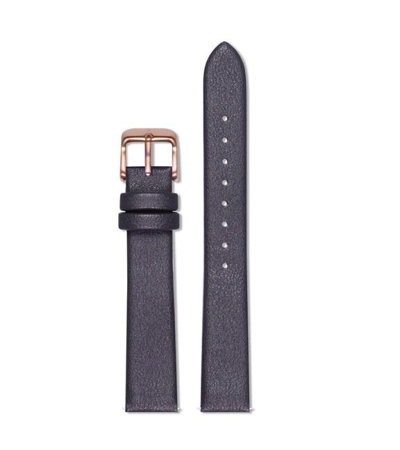 Watch Strap 16 Mm - Dark Grey With Brushed Silver Buckle 1