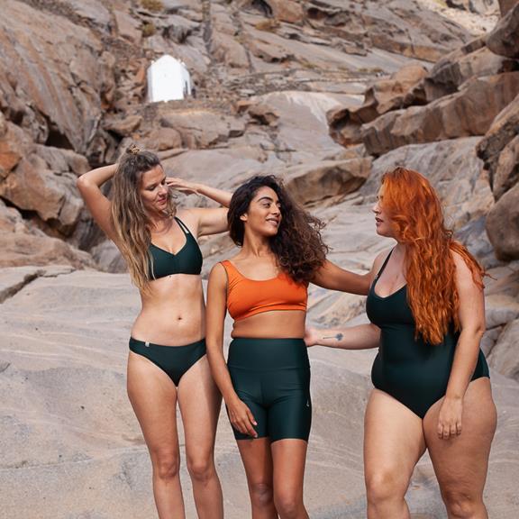 Reversible Bikini Top Pure Dark Green / Orange 12
