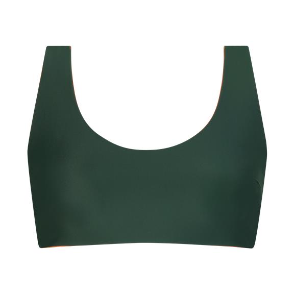 Reversible Bikini Top Pure Dark Green / Orange 19