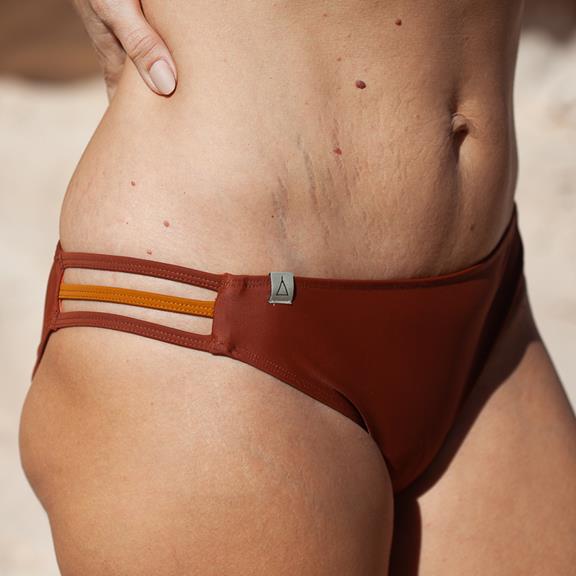 Bikini Bottom Brazilian Cut Free Orange/Brown 3