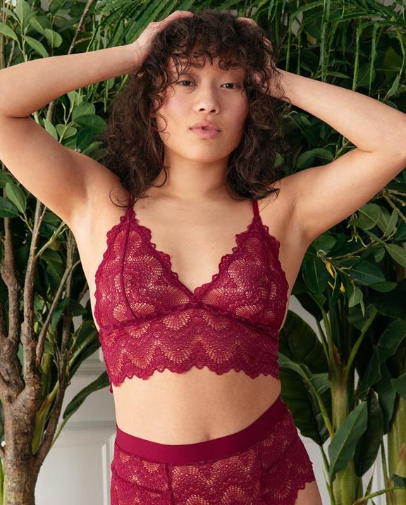 Lace Bralette Top Beetroot 7