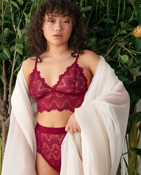Lace Bralette Top Beetroot 8