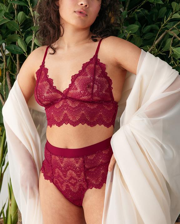 Lace Bralette Top Beetroot 9