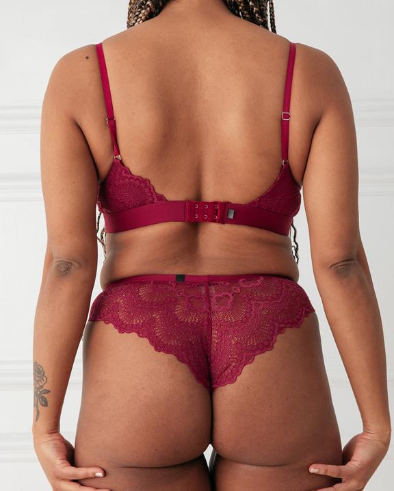 Lace Lined Bralette Beetroot 5