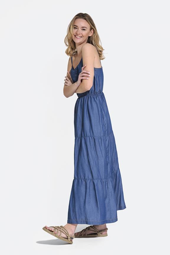 Langes Kleid Blau 1