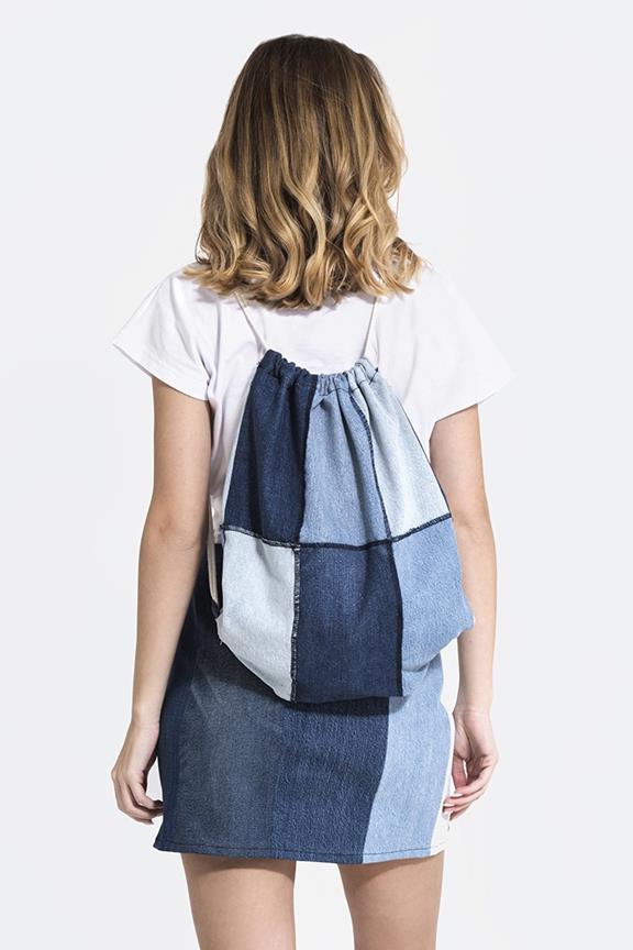 Drawstring Bags Jeans Blue 4