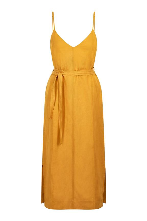 Dress Iman Tencel Linen Tangerine 1