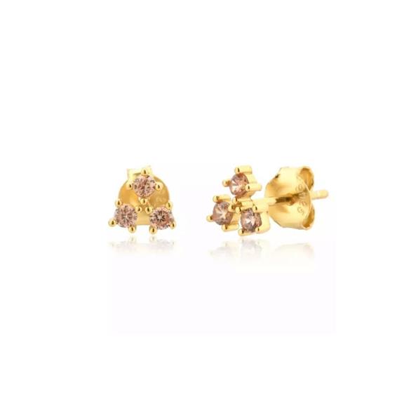 Vistosa Trio Gold Earrings Champagne from Shop Like You Give a Damn