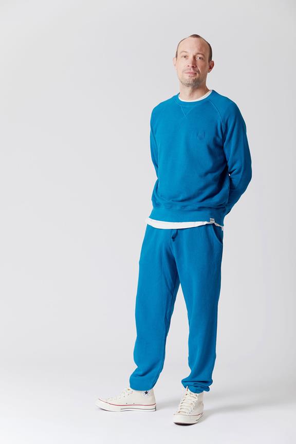 Anton Sweatshirt Teal Blue 1