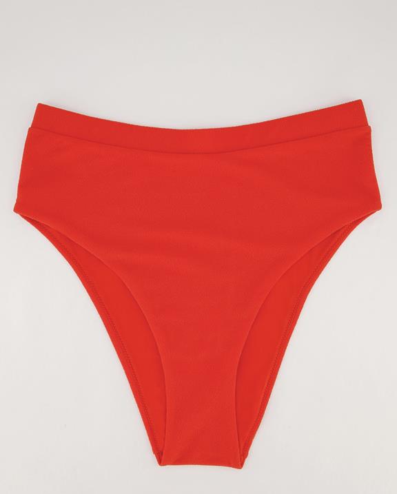 High Waist Bikini Briefs Papaya Red 2