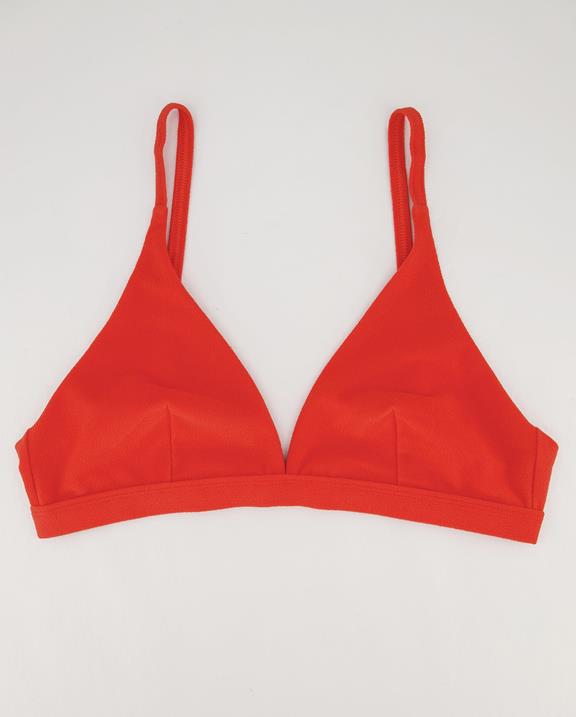 Triangle Bikini Top Papaya Red 2