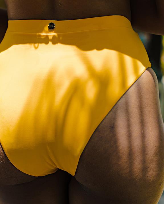 High Waist Bikini Briefs Mango Yellow 7