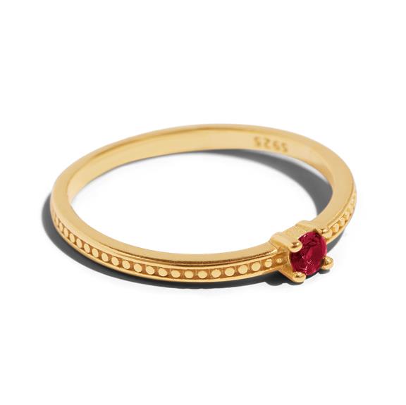 The Emma Ring Rood Massief 14k Recycled Goud 1
