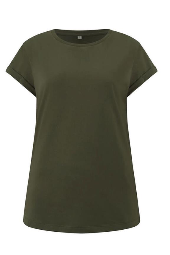 Olivgrünes T-Shirt Rolled Sleeve 5