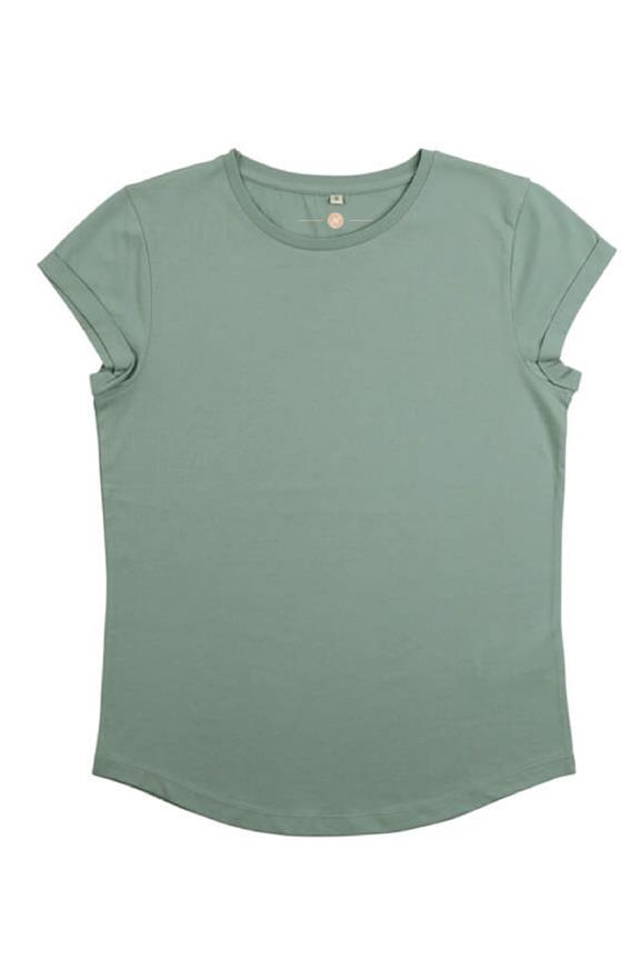 Mintgrünes T-Shirt Rolled Sleeve 6
