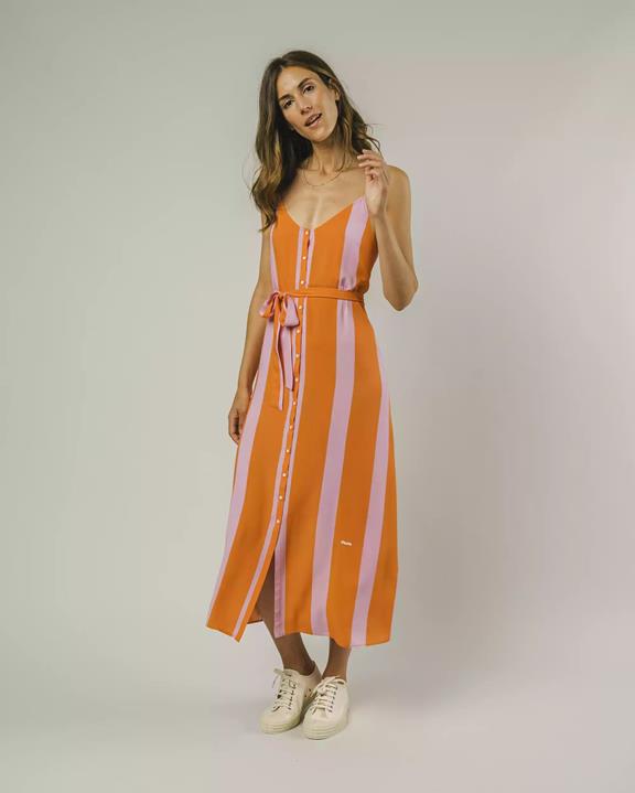 Color Block Dress Orange 1