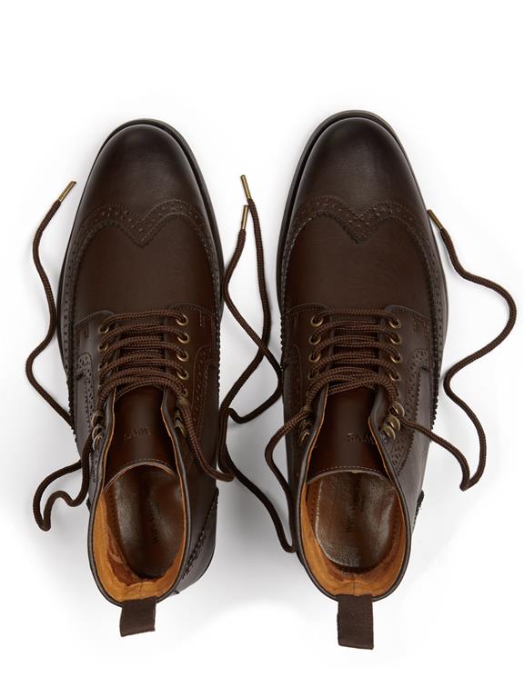 Men's Brogue Boots Dark Brown 3