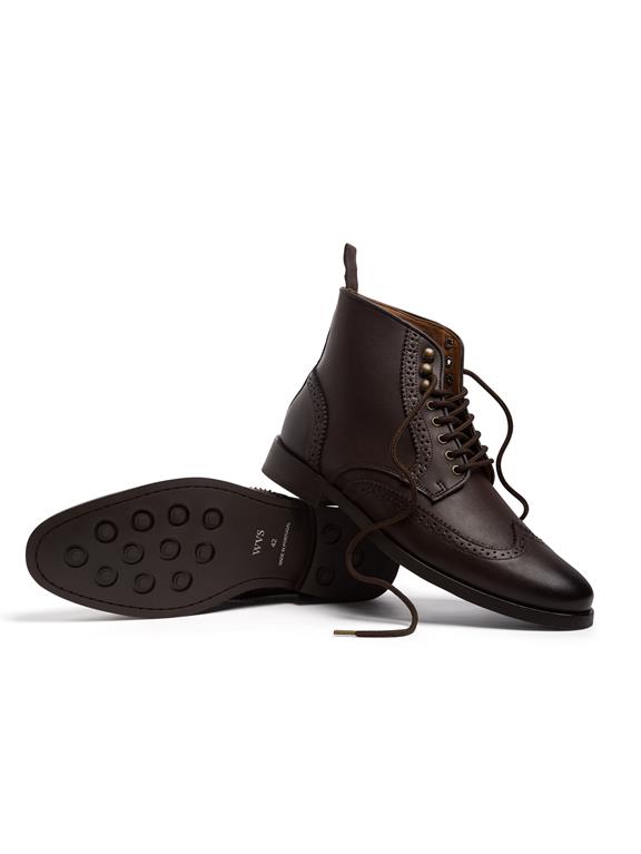Men's Brogue Boots Dark Brown 6