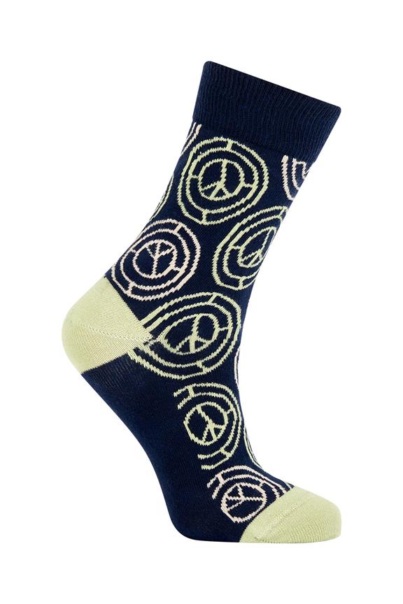 Sign Of The Times Socks Navy 1