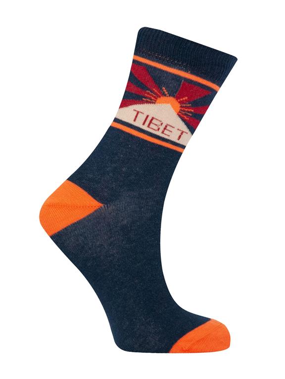 Socks Free Tibet Navy 1