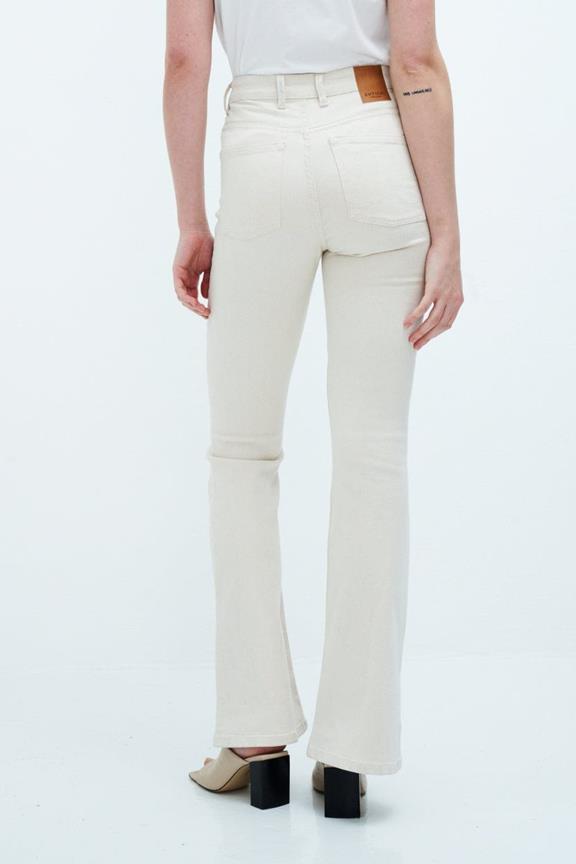 Lisette Hoge Taille Flare Jeans Ongeverfd 3