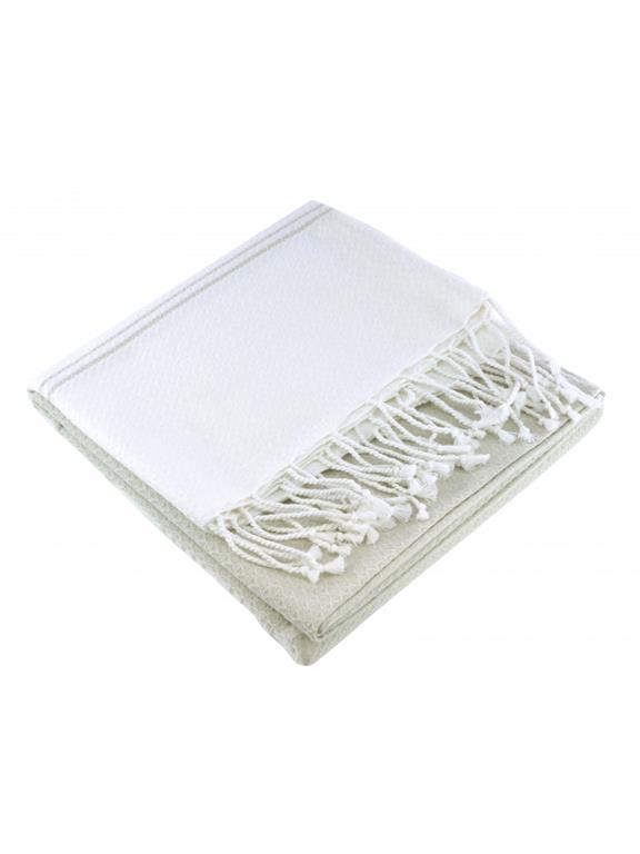Hammam Towel Sand White & Cream 1