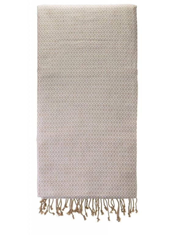 Hammam Towel Sand & White 6