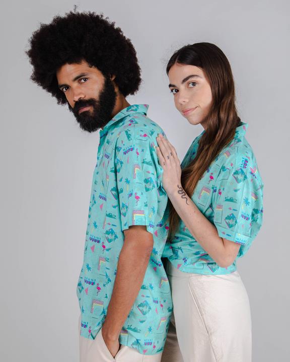 Blouse Miami Vice For Life Blue 6