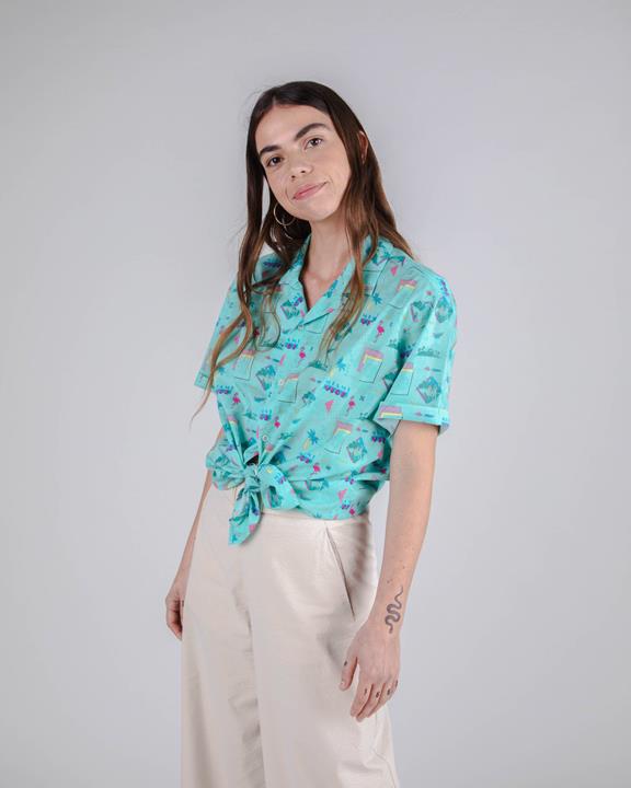 Blouse Miami Vice For Life Blue 7