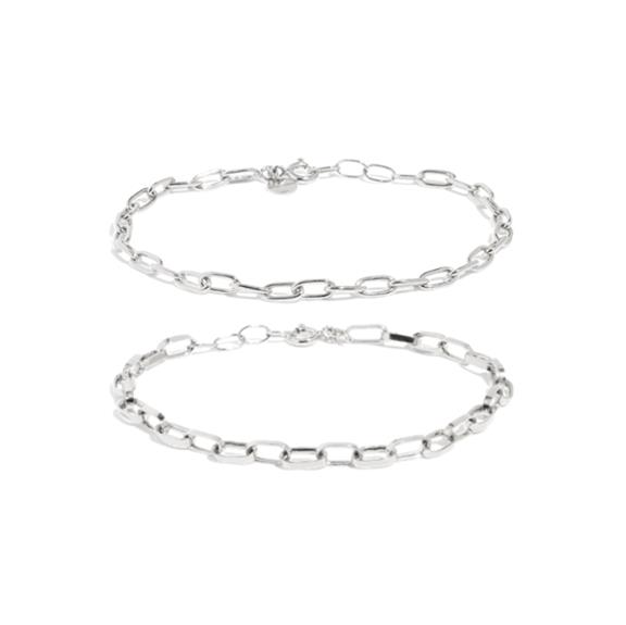 The Chain Bracelet Set Sterling Silver 1