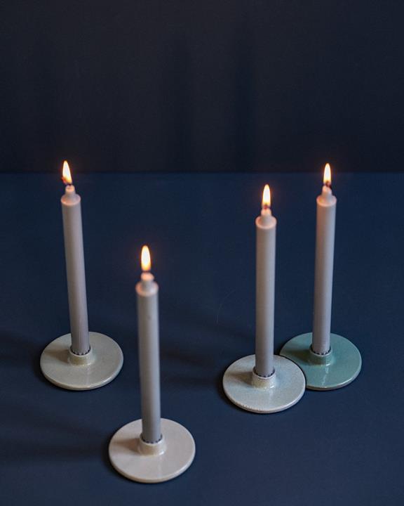 Kerzenständer Luz Rund Licht Beige 6