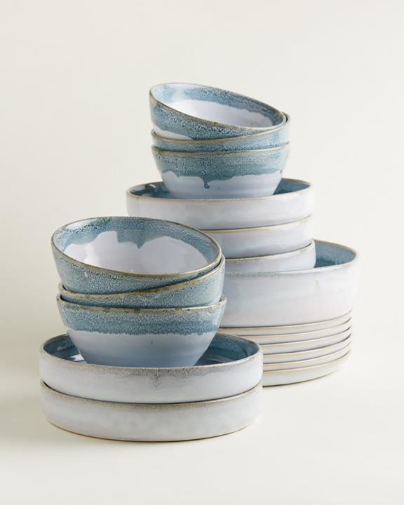 Dinner-Set Traditionell - Teal Dipped (19-Teilig) 2