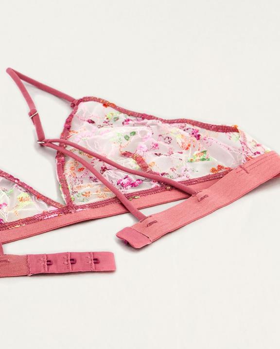 Triangle Bralette Forget Me Not Pink 9