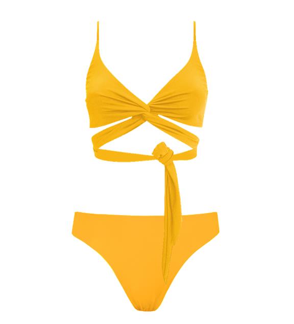 Lin + Skyline Slim Bikini Set Yellow 14