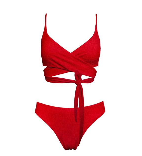 Lin + Skyline Slim Bikini Set Geranium Red 1