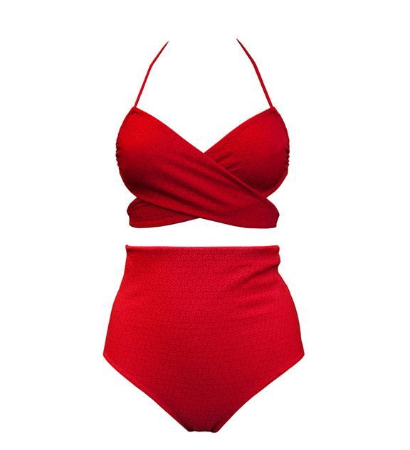 Ensemble Bikini Versatile + Core High Rouge Géranium 12