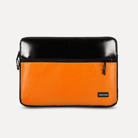 Laptop-Hülle Fronttasche Schwarz Orange 1